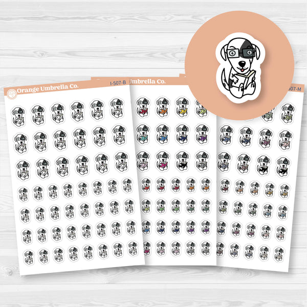 Stella Dog Reading Icon Planner Stickers | I-507