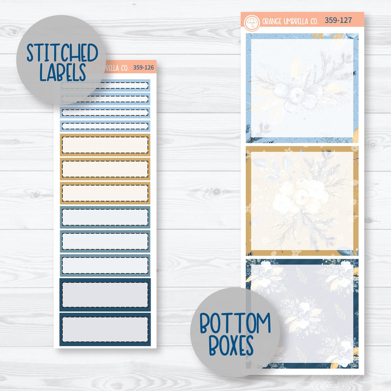 Winter Floral Stickers | A5 Daily Duo Planner Kit Stickers | Snow Blossom | 359-121