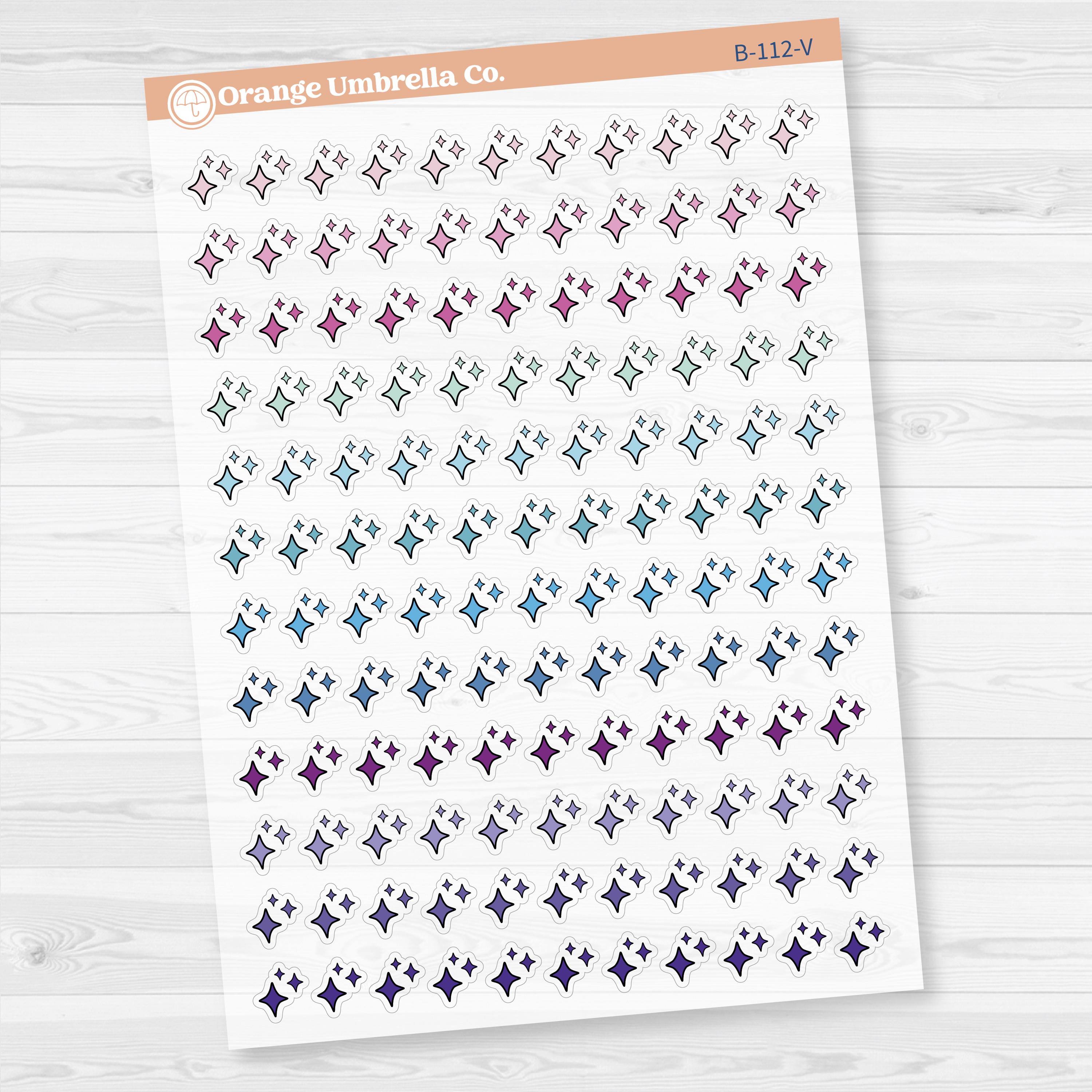 2025 Kit Starburst Pieces Planner Stickers | Clear Matte | B-112-CM