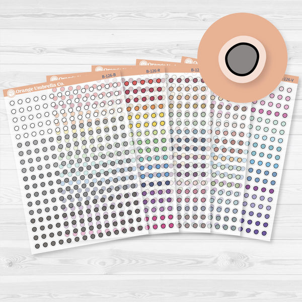 Wonky Checkbox Circles from Journaling Kits Planner Sticker | Clear Matte | B-126-CM