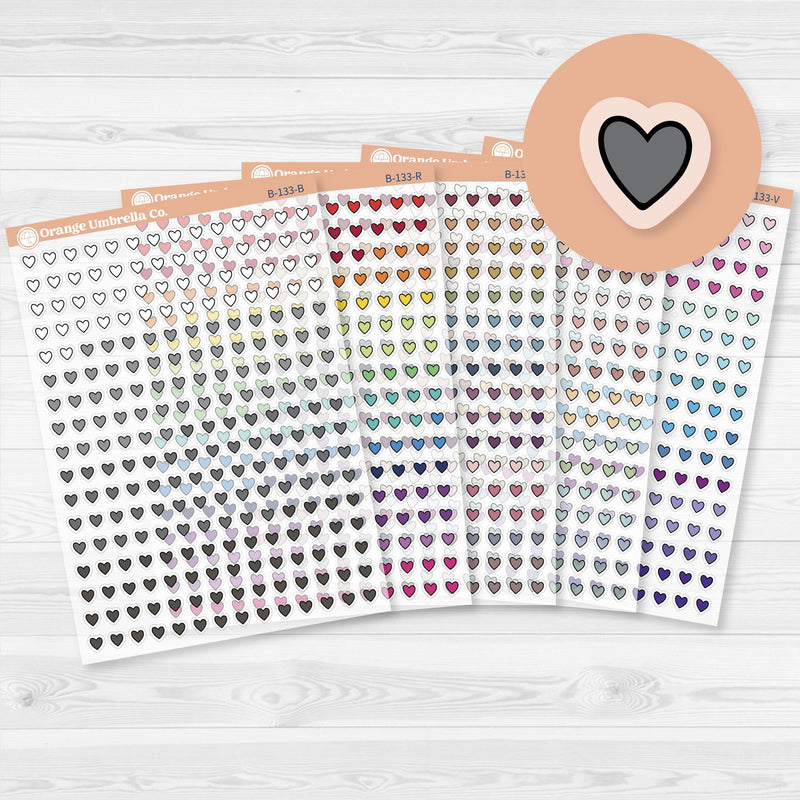 Heart Kit Pieces Planner Stickers | Clear Matte | B-133-CM