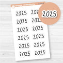 2025 Medium Year Monthly Planner Stickers | F17 Script | B-142-B