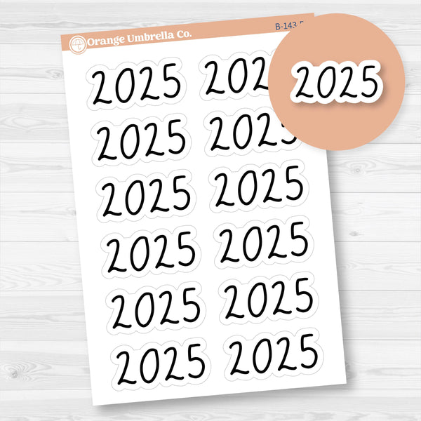 2025 Large Year Monthly Planner Stickers | F17 Script | B-143-B