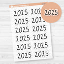 2025 Large Year Monthly Planner Stickers | F17 Script | Clear Matte | B-143-BCM