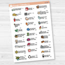 January Wacky Holidays Script Planner Stickers | F17 | E-320