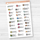 January Wacky Holidays Mini Script Planner Stickers | F17 | E-321