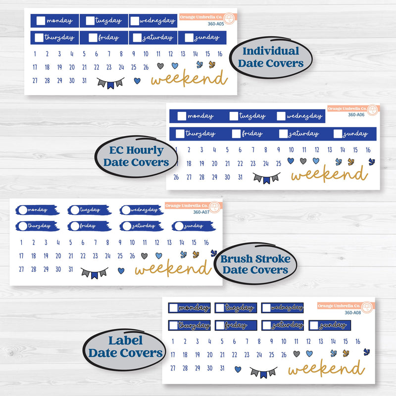 New Year's Day | Weekly Sticker Kit for Vertical Planners like Erin Condren | Pop Fizz Clink | KIT-360-A