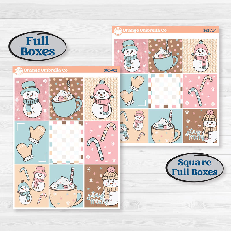 Winter Snowman Kit | Weekly Planner Kit Stickers | Frosted | KIT-362-A