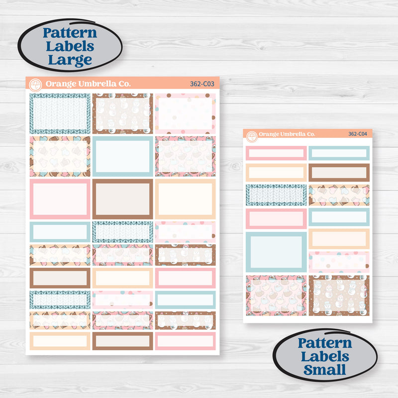 Winter Snowman Kit | Weekly Add-On Labels Planner Kit Stickers | Frosted | KIT-362-C