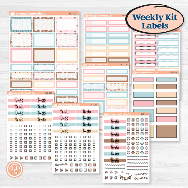 Winter Snowman Kit | Weekly Add-On Labels Planner Kit Stickers | Frosted | KIT-362-C