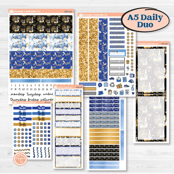 New Year’s Day | A5 Daily Duo Planner Kit Stickers | Pop Fizz Clink | KIT-360-L