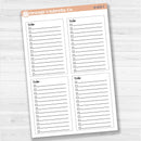 A5 Compact Vertical Boxes For Erin Condren | Basic Planner Stickers | B-808