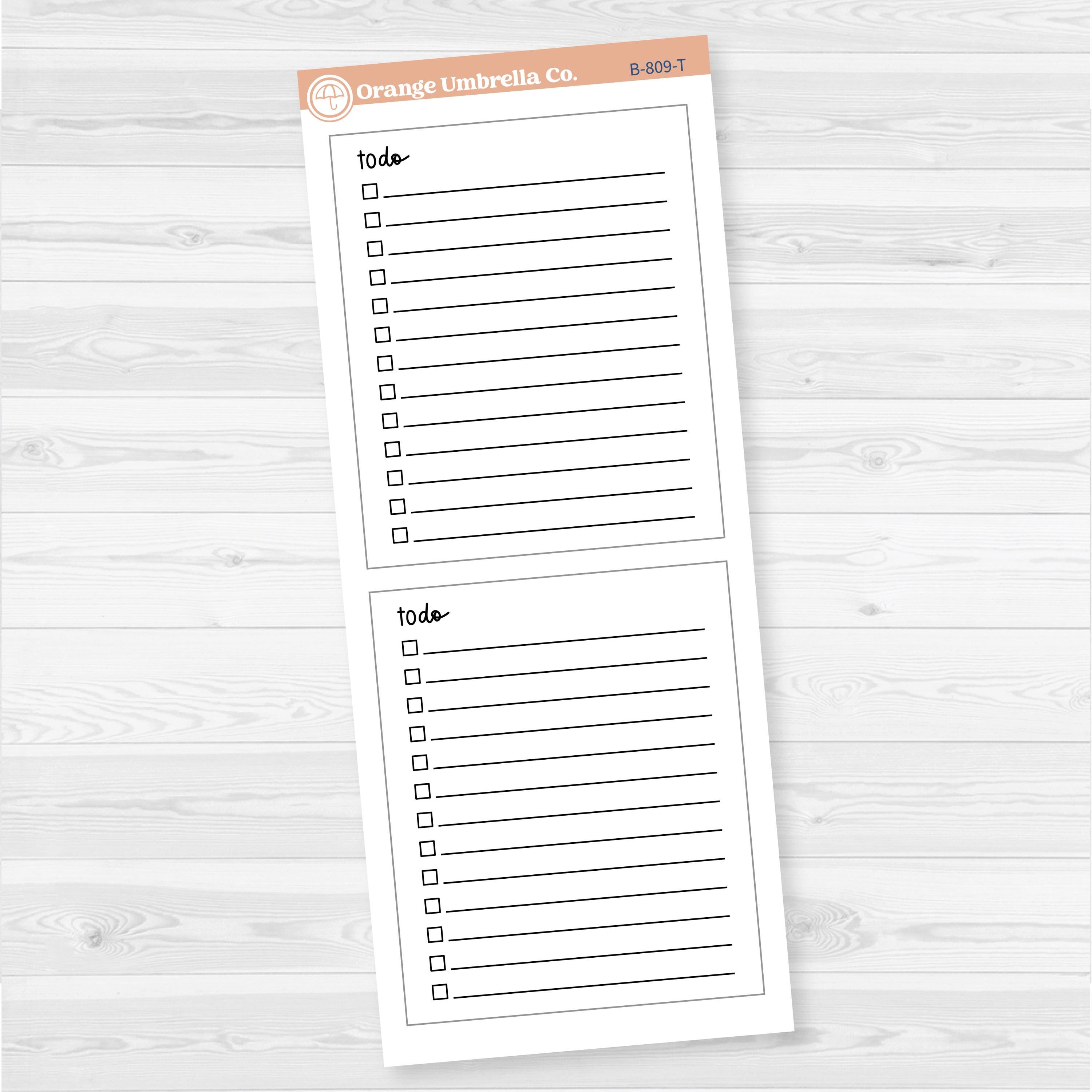 7X9 Compact Vertical Boxes | Basic Planner Stickers for Plum Paper | B-809