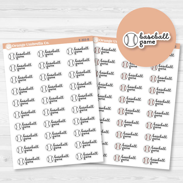 Baseball Game Event Icon Planner Stickers | F16 | E-303