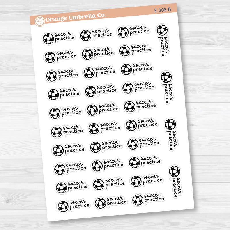 Soccer Practice Event Planner Stickers | F16 | E-306