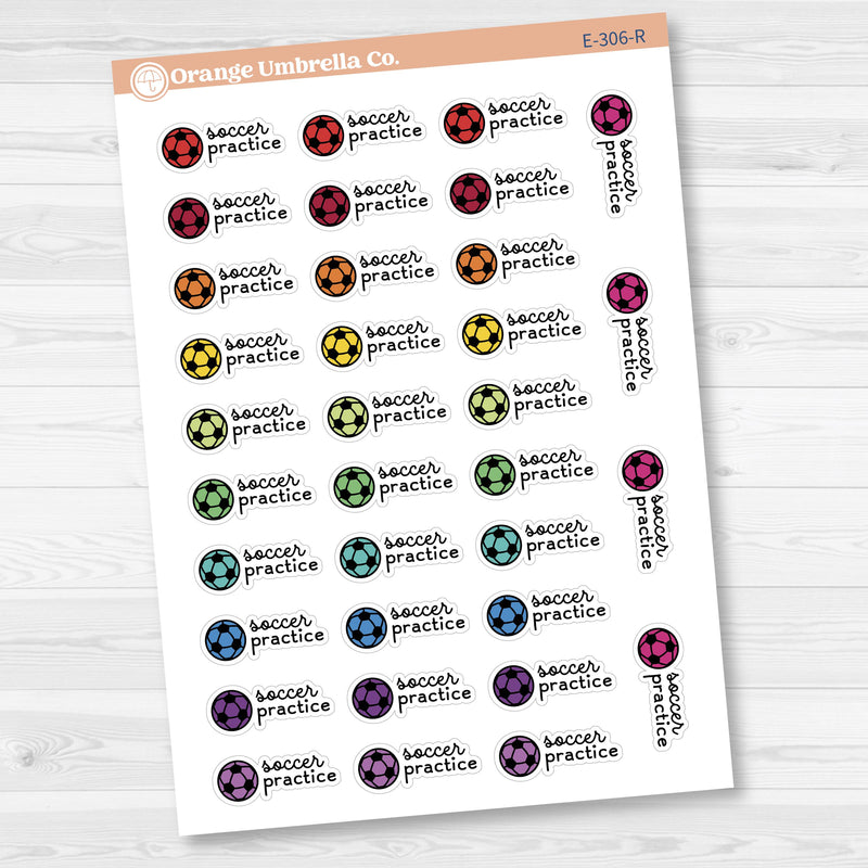 Soccer Practice Event Planner Stickers | F16 | E-306