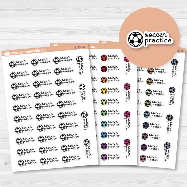 Soccer Practice Event Planner Stickers | F16 | E-306