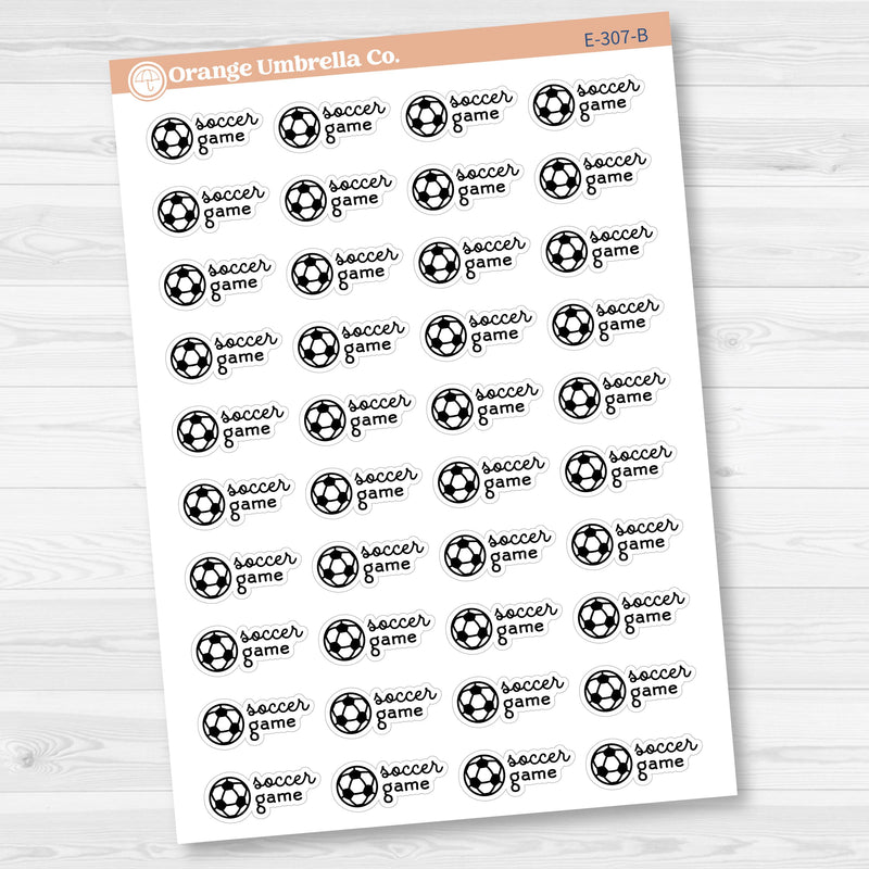 Soccer Game Event Planner Stickers | F16 | E-307