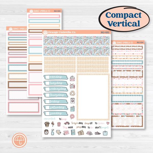 Winter Snowman Kit | A5 Compact Vertical Planner Kit Stickers for Erin Condren | Frosted | KIT-362-G