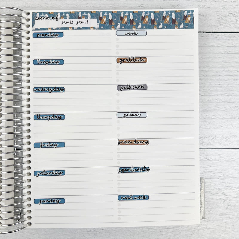 Book Reading Kit | Freestyle Kit Any Planner Kit Stickers | Turn The Page | KIT-373-K