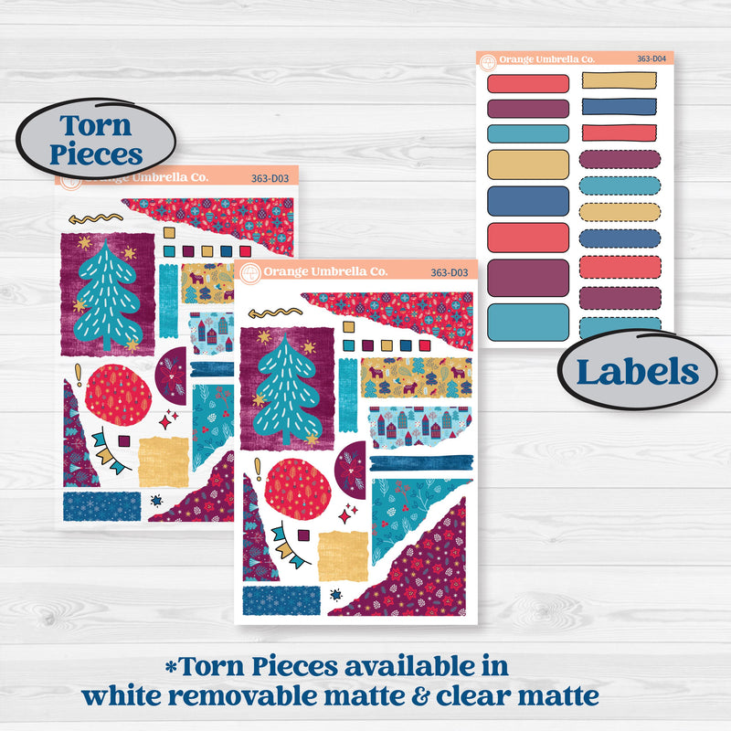 Winter Scene January Kit | Journaling Kit Planner Stickers | Snow Much Fun | KIT-363-D