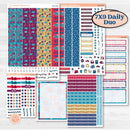 Winter Scene January Kit | 7x9 Erin Condren Daily Duo Planner Kit Stickers | Snow Much Fun | KIT-363-M