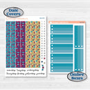 Winter Scene January Kit | 7x9 Plum Daily Planner Kit Stickers | Snow Much Fun | KIT-363-P