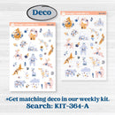 Folk Winter Animal | Freestyle Kit Any Planner Kit Stickers | Snow Globe | KIT-364-K