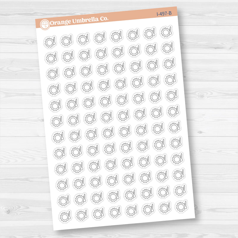 Hand Doodled Weather Icons Planner Stickers | I-495-504-B