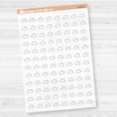 Hand Doodled Weather Icons Planner Stickers | Clear Matte | I-495-504-BCM