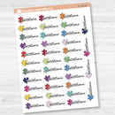 Puzzle Time Script Planner Stickers | F-17| E-315