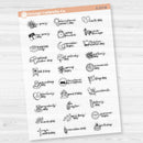 Doodle Holidays | Mini Icon & Script Planner Stickers January-June | F17 | E-317