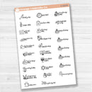 Doodle Holidays | Icon & Script Planner Stickers July-December | F17 | E-318