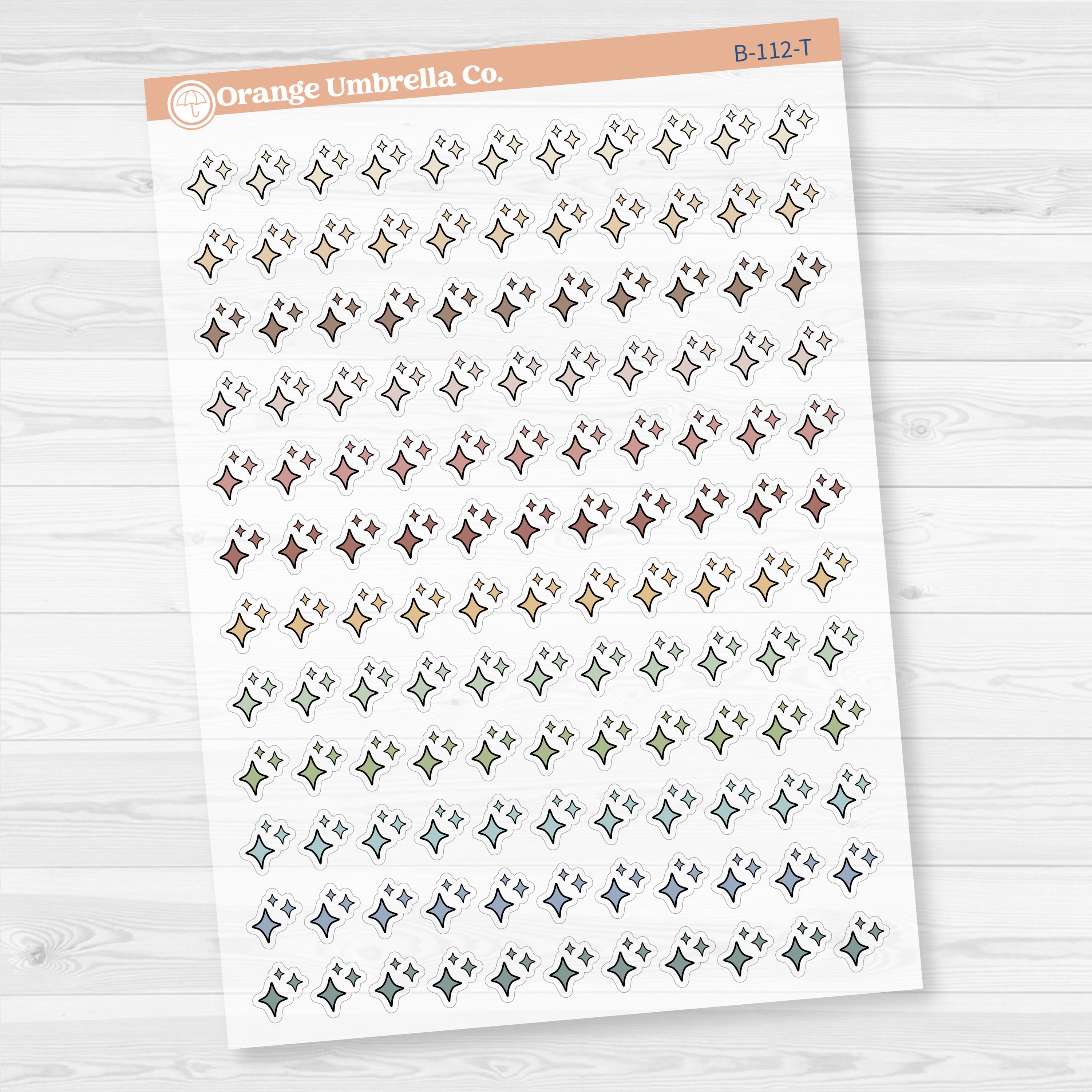 2025 Kit Starburst Pieces Planner Stickers | Clear Matte | B-112-CM