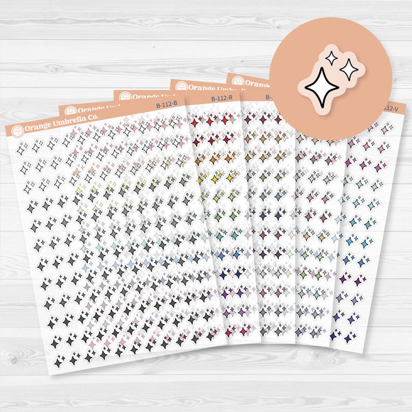 2025 Kit Starburst Pieces Planner Stickers | Clear Matte | B-112-CM