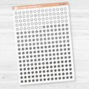 Wonky Checkbox Circles from Journaling Kits Planner Sticker | Clear Matte | B-126-CM