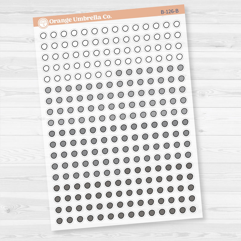 Wonky Checkbox Circles from Journaling Kits Planner Sticker | Clear Matte | B-126-CM