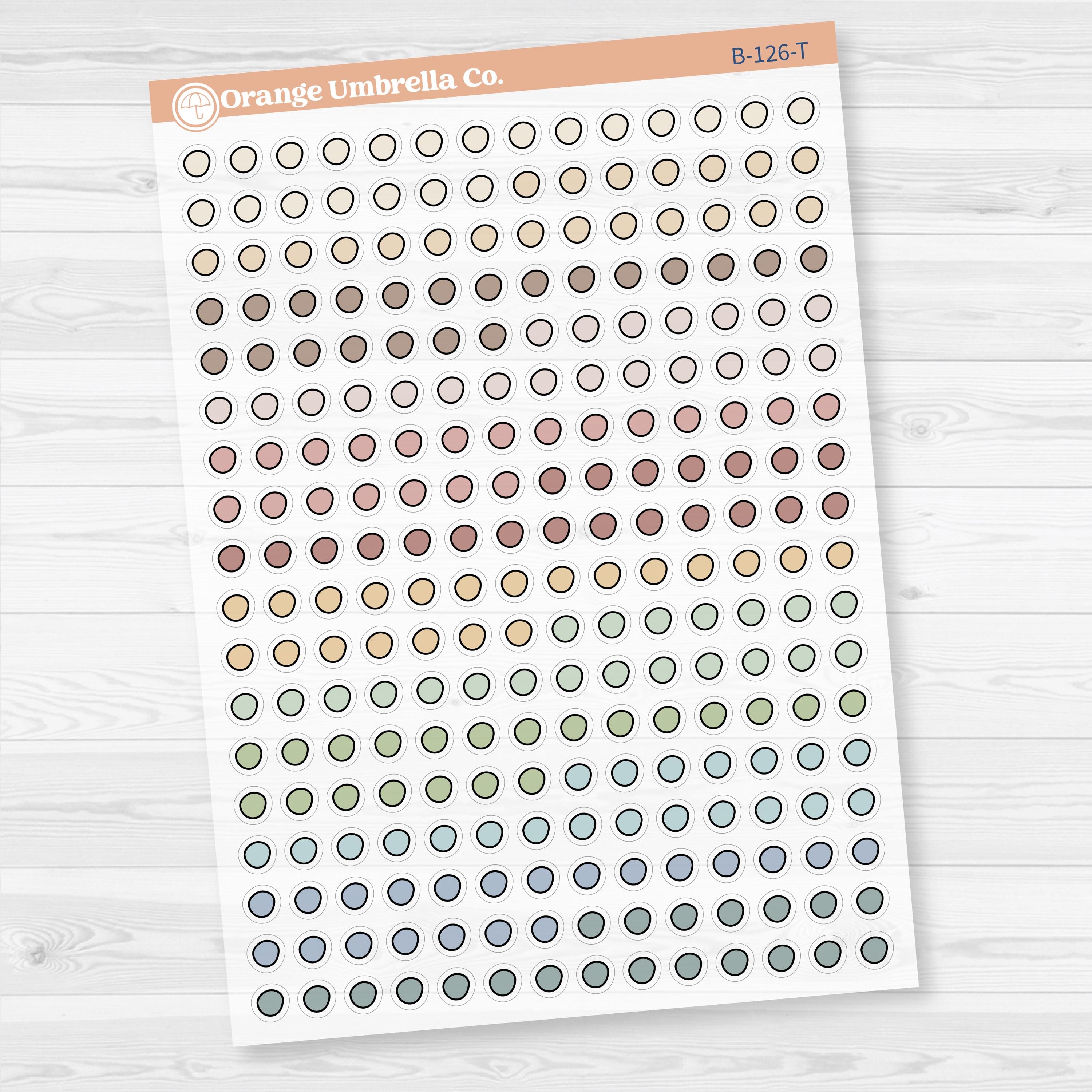 Wonky Checkbox Circles from Journaling Kits Planner Sticker | Clear Matte | B-126-CM