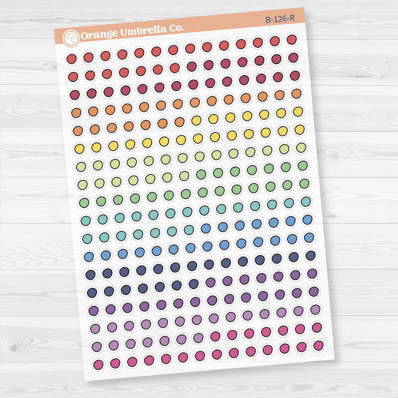 Wonky Checkbox Circles from Journaling Kits Planner Sticker | Clear Matte | B-126-CM