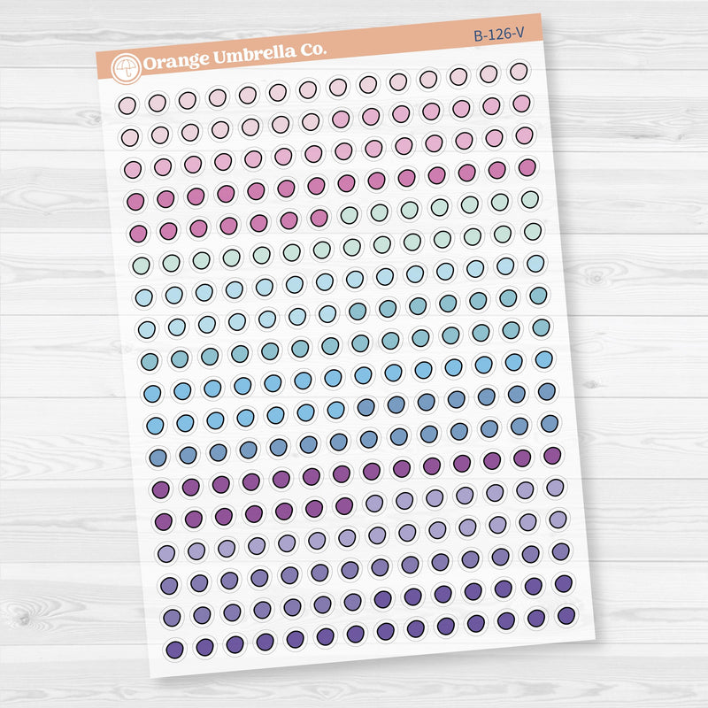 Wonky Checkbox Circles from Journaling Kits Planner Sticker | Clear Matte | B-126-CM