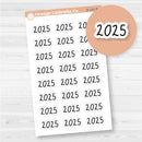 2025 Mini Year Monthly Planner Stickers | F17 Script | B-141-B