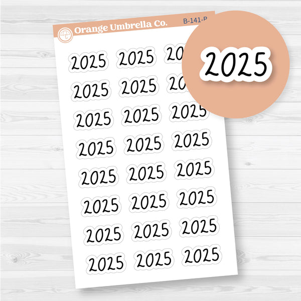 2025 Mini Year Monthly Planner Stickers | F17 Script | B-141-B