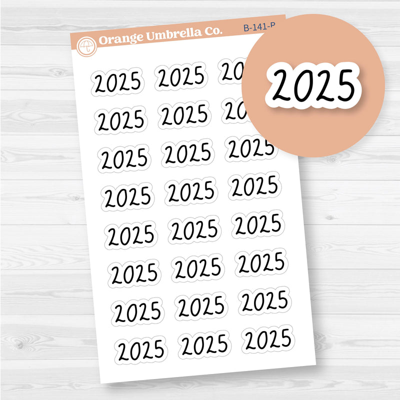 2025 Mini Year Monthly Planner Stickers | F17 Script | B-141-B