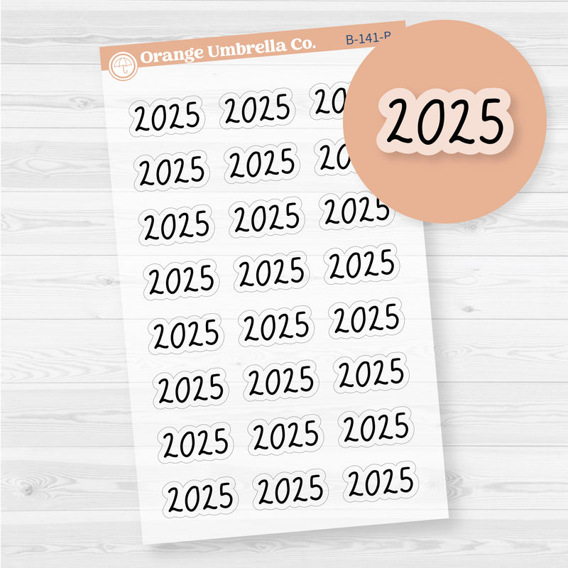 2025 Mini Year Monthly Planner Stickers | F17 Script | Clear Matte | B-141-BCM