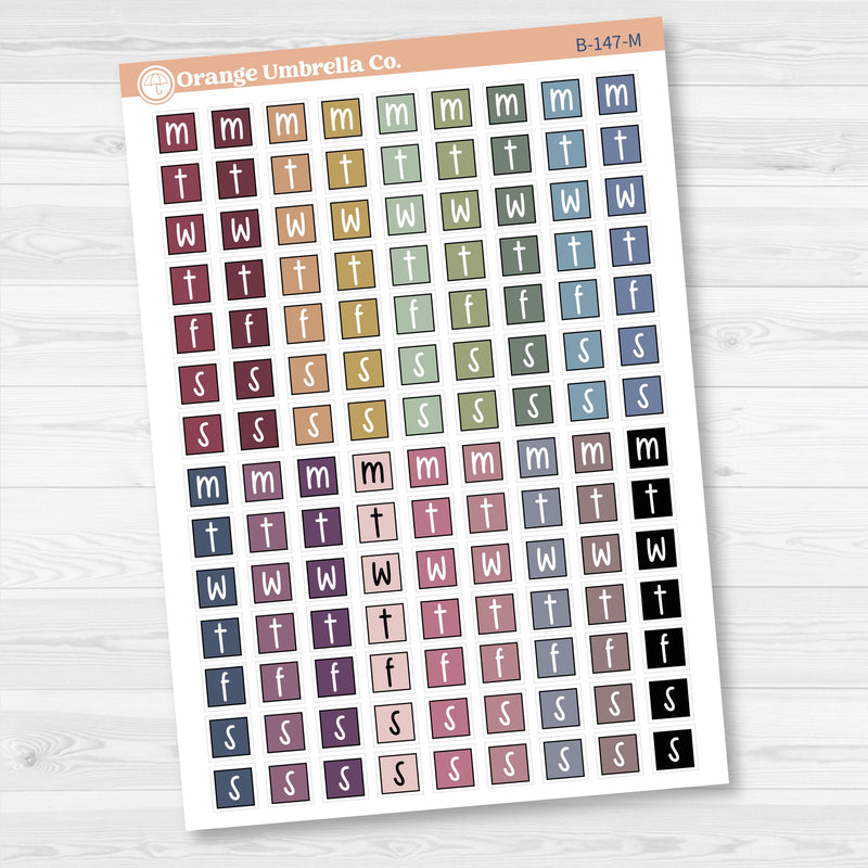 Mini Date Covers Planner Stickers | FC17 | B-147