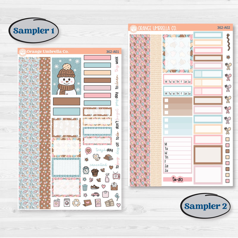 Winter Snowman Kit | Weekly Planner Kit Stickers | Frosted | KIT-362-A