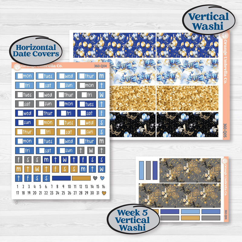 New Year’s Day | Laurel Denise Standard Vertical & Horizontal Planner Kit Stickers | Pop Fizz Clink | KIT-360-Q