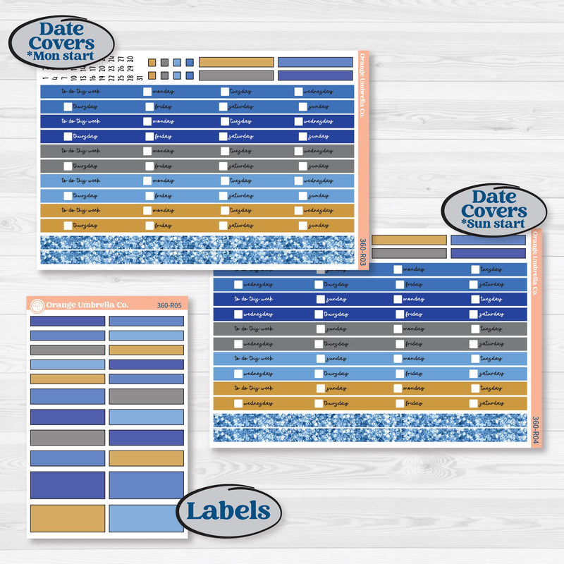 New Year’s Day | Laurel Denise Portrait Planner Kit Stickers | Pop Fizz Clink | KIT-360-R