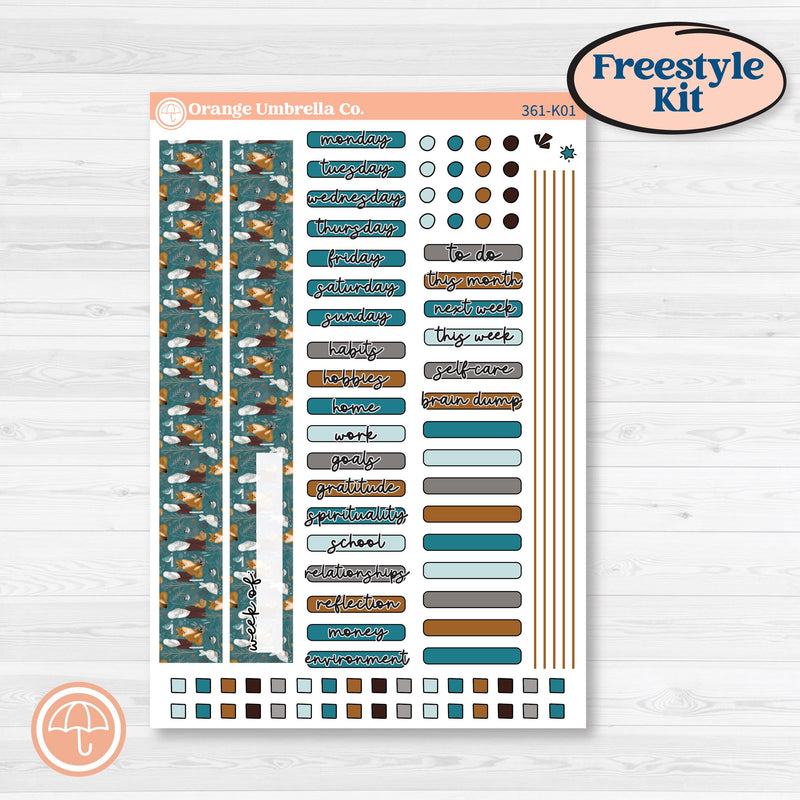 Winter Animal Kit | Freestyle Kit Any Planner Kit Stickers | Woodland Charm | KIT-361-K