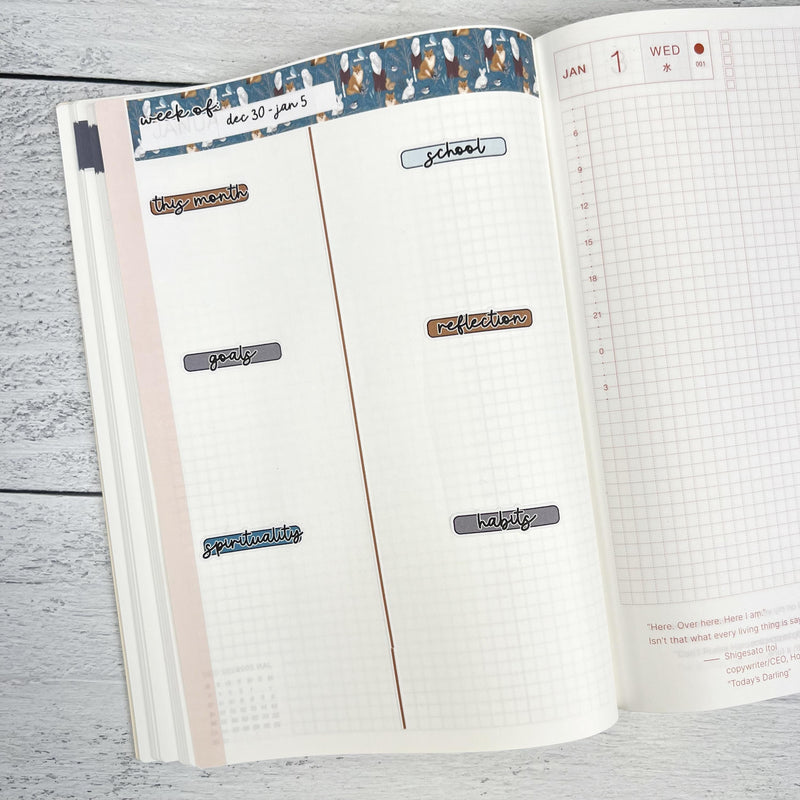 Tropical Summer Kit | Freestyle Kit Any Planner Kit Stickers | Borneo | KIT-395-K